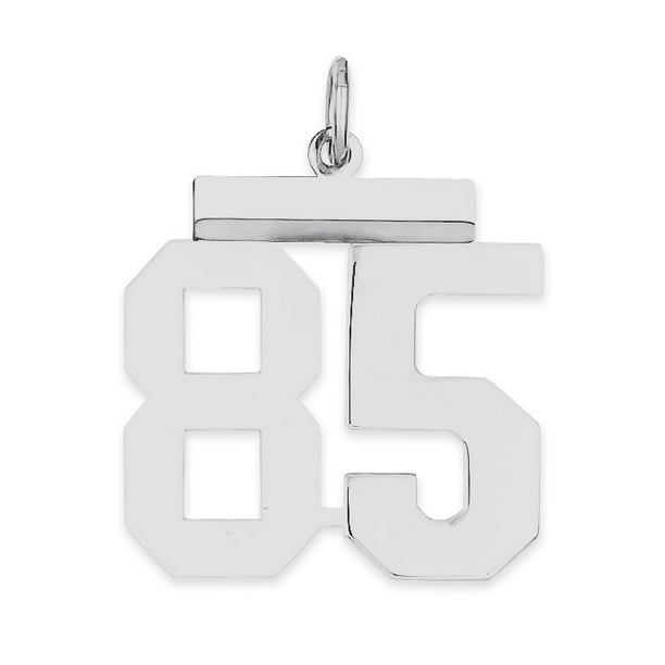 925 Sterling Silver Medium Satin Pendant Number in Silver Choice of Numbers and Variety of Options 